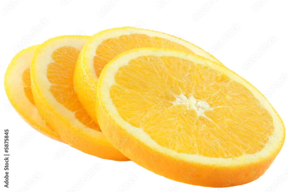 Fresh orange slices
