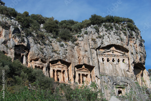 the rock-tombs in Turkey,before IV. century B.C. photo