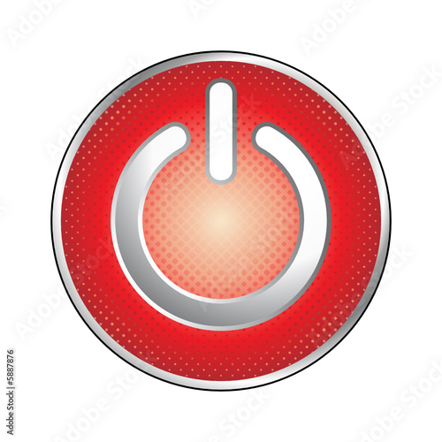 red power button icon