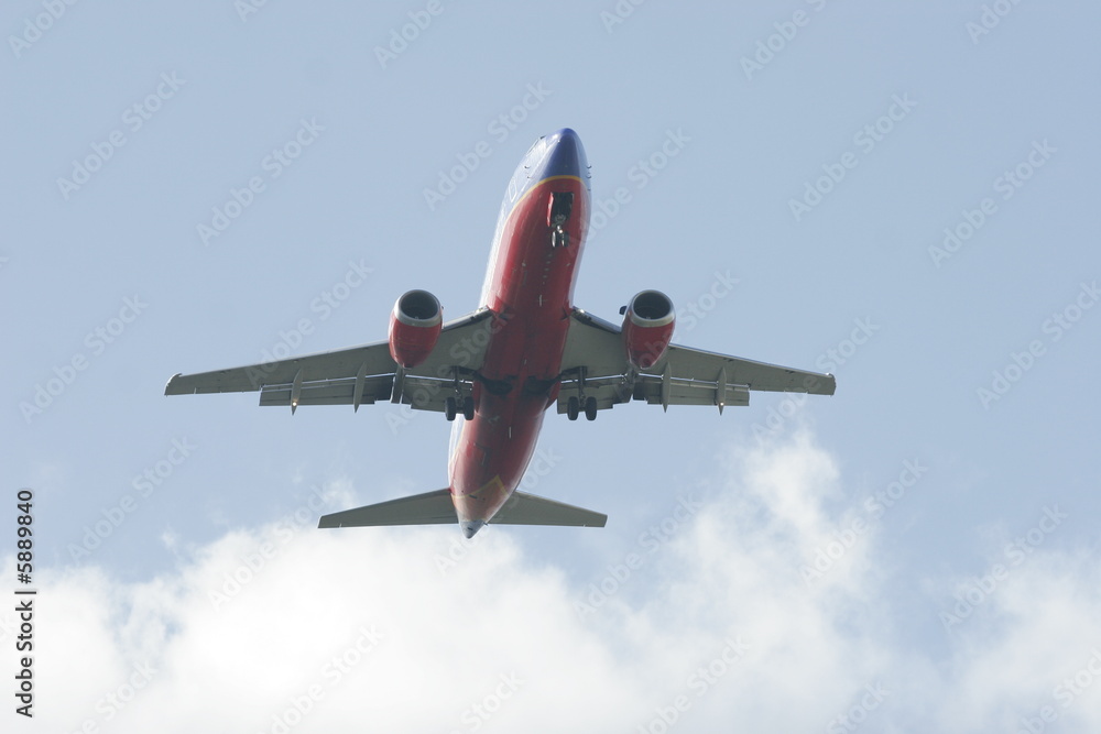 Obraz premium SAMOLOT NA NIEBIE