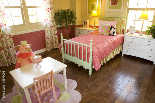 Luxury home kids bedroom with toys.