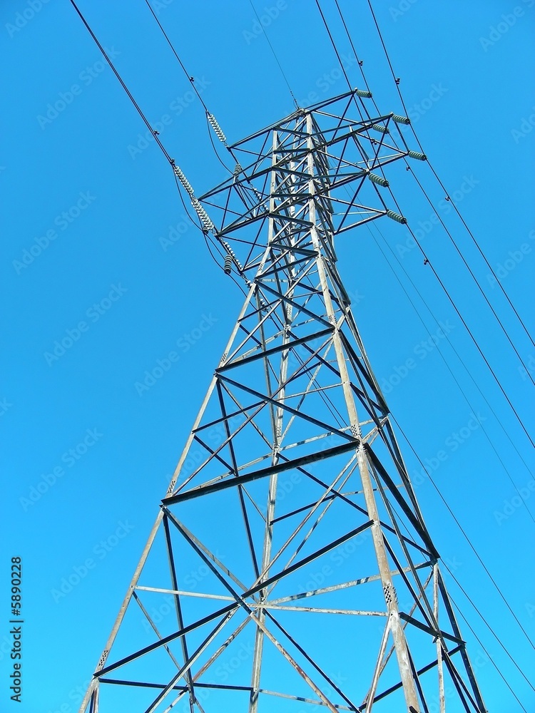 A tower, part of a transmission line through Toronto, Canada. A tower, part of a transmission line through Toronto, Canada.