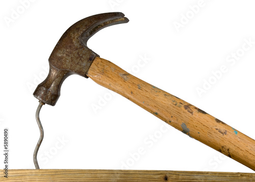 Hammer and bent nail