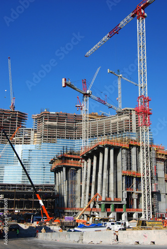 over view of condominium / hotel construction site 3