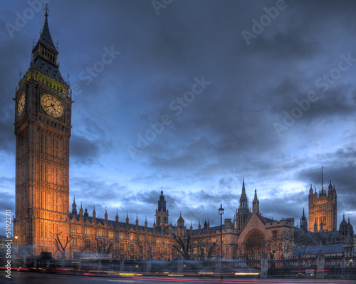 View of the Houses of Parliament from the North East
