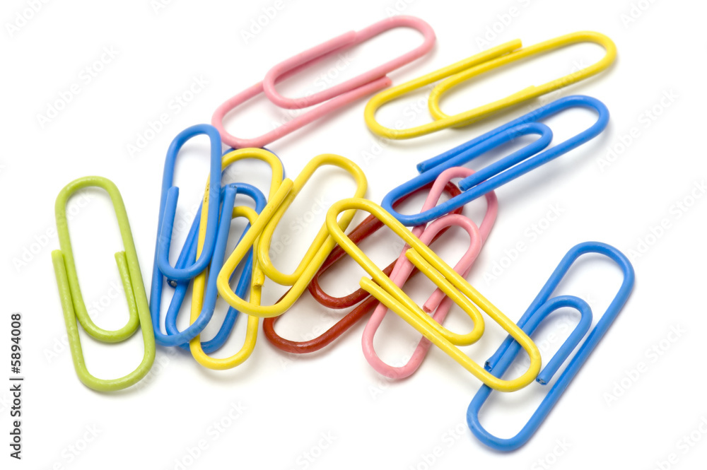 object on white - office tool paper-clip object on white - office tool paper-clip