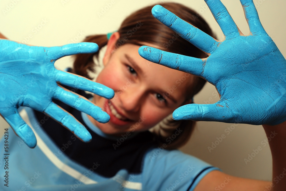 blue hands blue hands