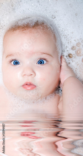 baby in water 