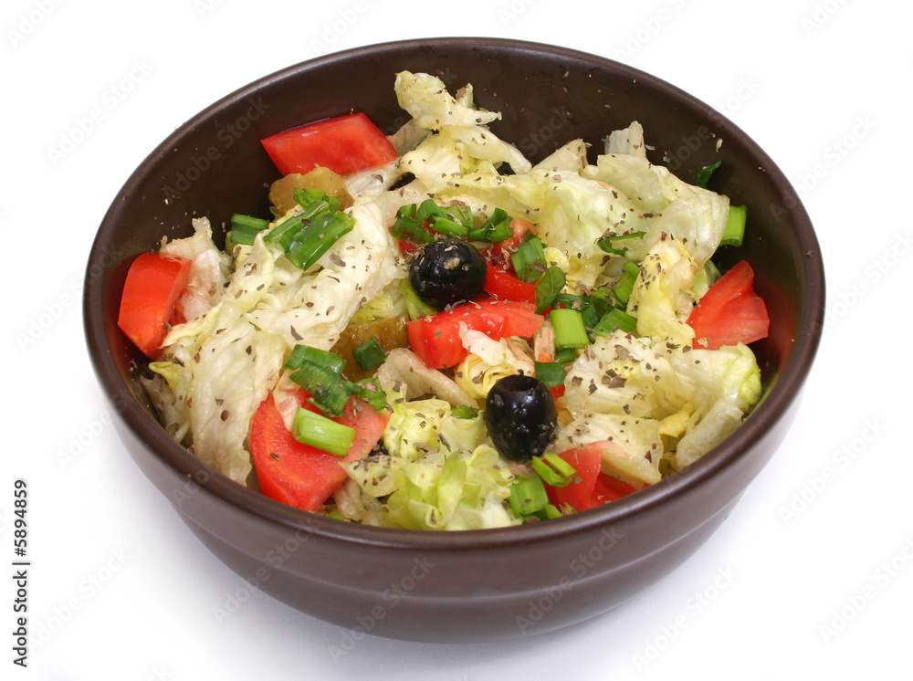 Tossed green salad, with tomatoes Tossed green salad, with tomatoes