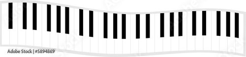 piano keyboard wave