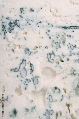 Stilton cheese, close-up. A unique texture