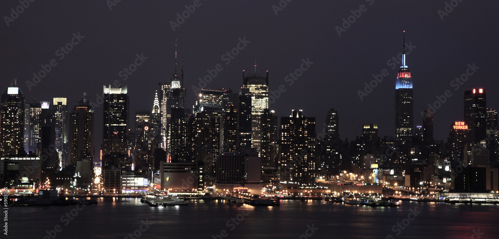Fototapeta premium Blue New York Night