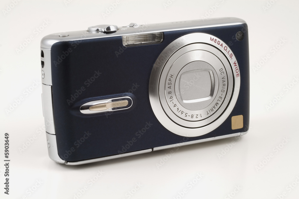 digital compact camera on white background digital compact camera on white background