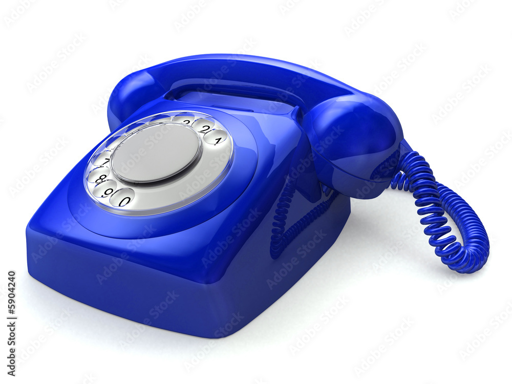 blaues telefon retro style Stock Illustration | Adobe Stock