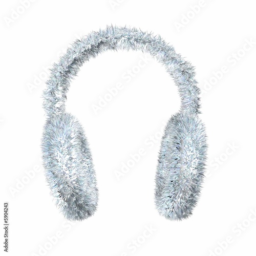 White furry winter earmuffs