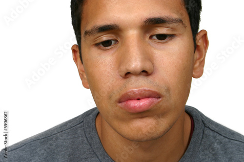 Quadro em tela Young Hispanic Man Sad