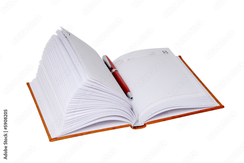 Notebook and ballpoint Notebook and ballpoint
