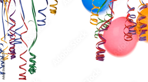party frame ,balloons and streamer