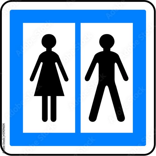 Panneau - Toilettes publiques