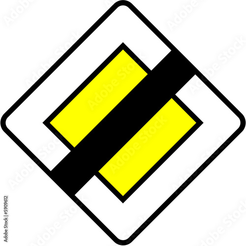 Panneau - fin de route prioritaire