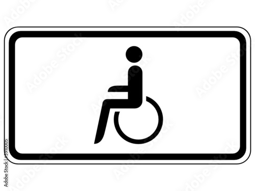 Rollstuhlfahrer-Schild
