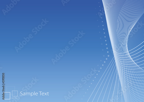 Vector illustration of lined art on a gradient blue background