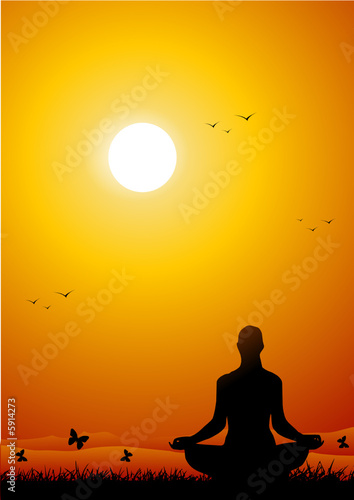 Yoga at sunset