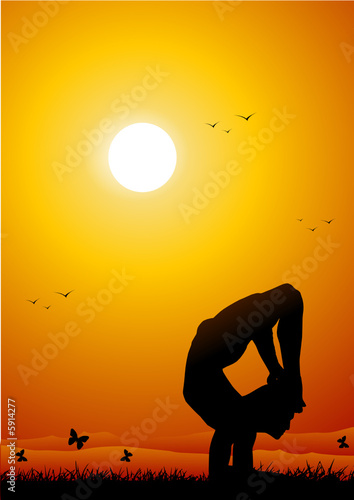 Yoga at sunset