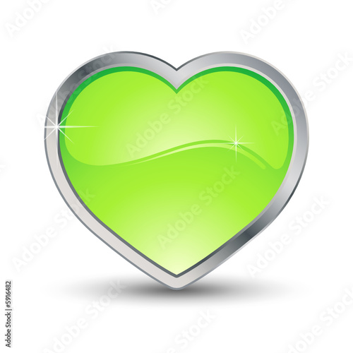 Coeur avec contour métal