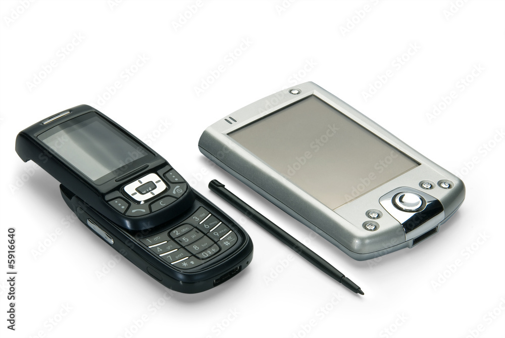 Pocket and mobile, isolated on white background. Pocket and mobile, isolated on white background.