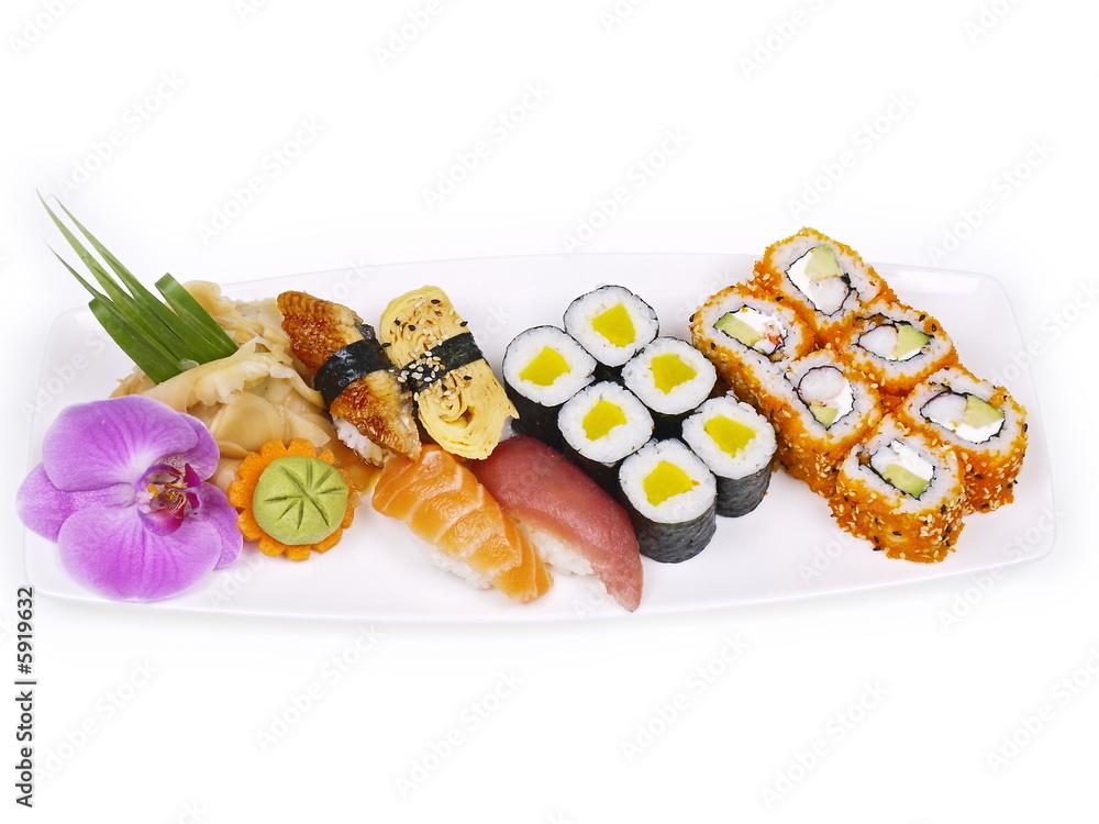 sushi und sashimi Stock Photo Adobe Stock