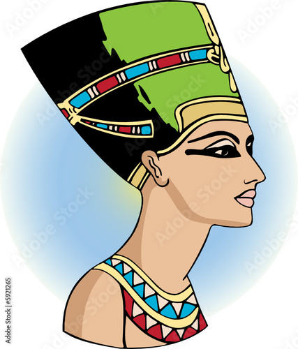 vector head of egyptian queen 