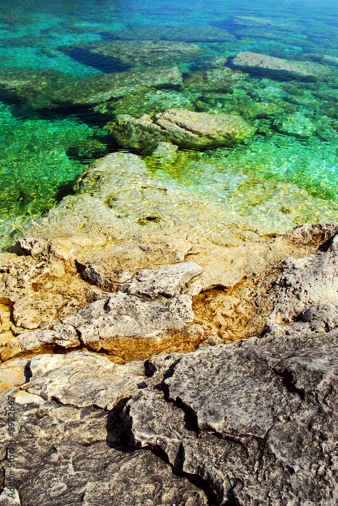 Rock and clear water of Georgian Bay, Ontario Canada Rock and clear water of Georgian Bay, Ontario Canada
