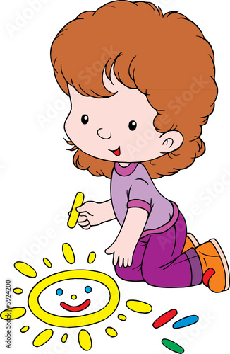 Drawing girl