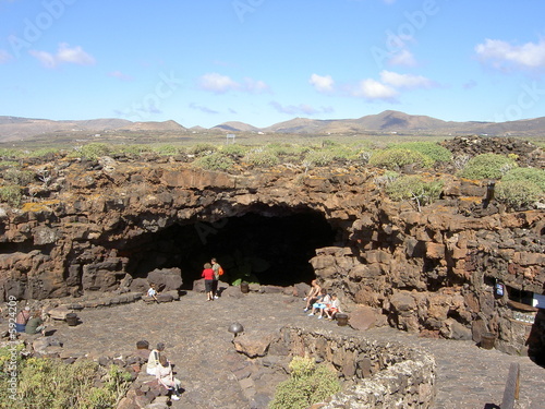 Blick zu den Cueva de los Verdes auf Lanzarote