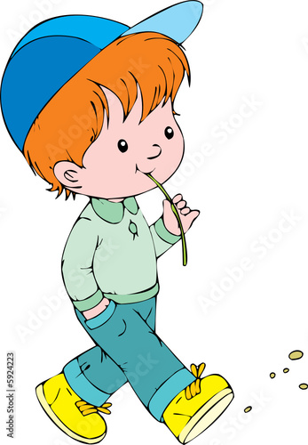 Walking boy