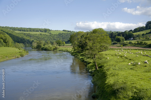 The valley of the river wye wales england border