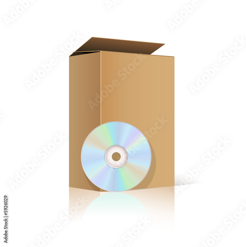 Boite en carton avec CD