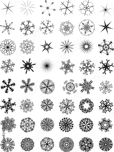set of 48 snowflakes