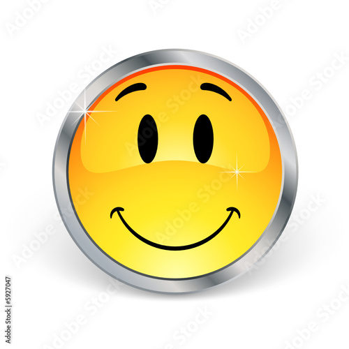 Smiley avec contour en métal