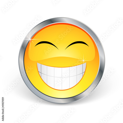 Smiley avec contour en métal