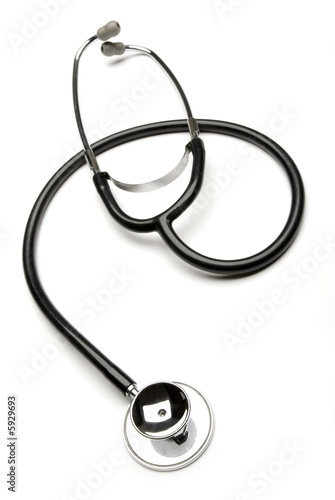 medical stethoscope isolated on white close up