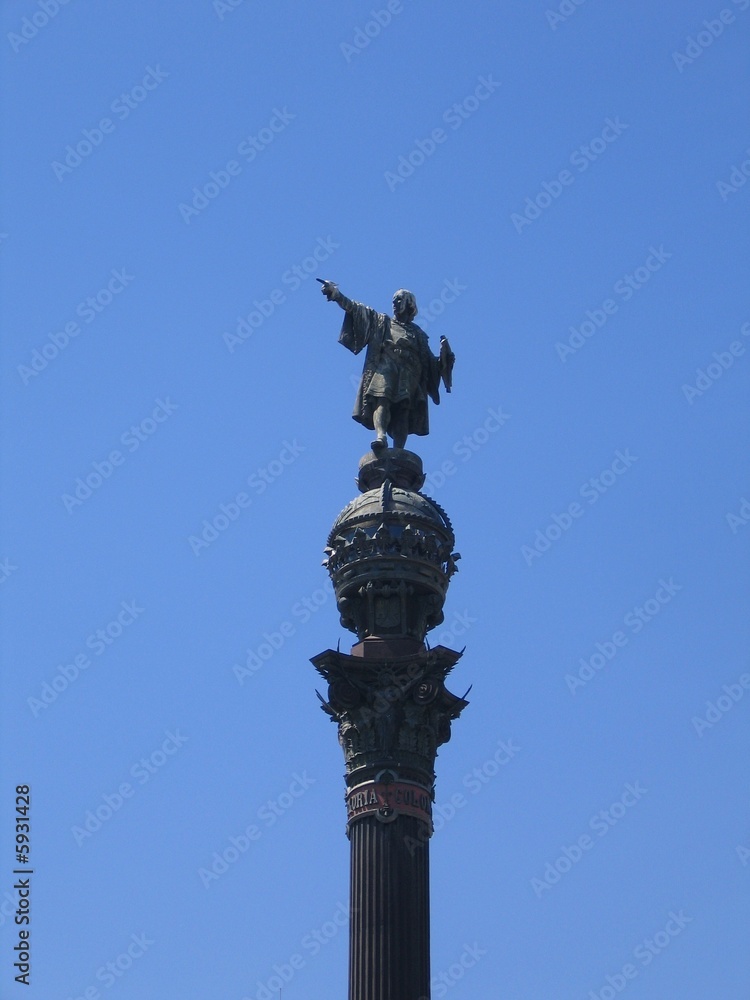 Christophe Colomb au port de Barcelone