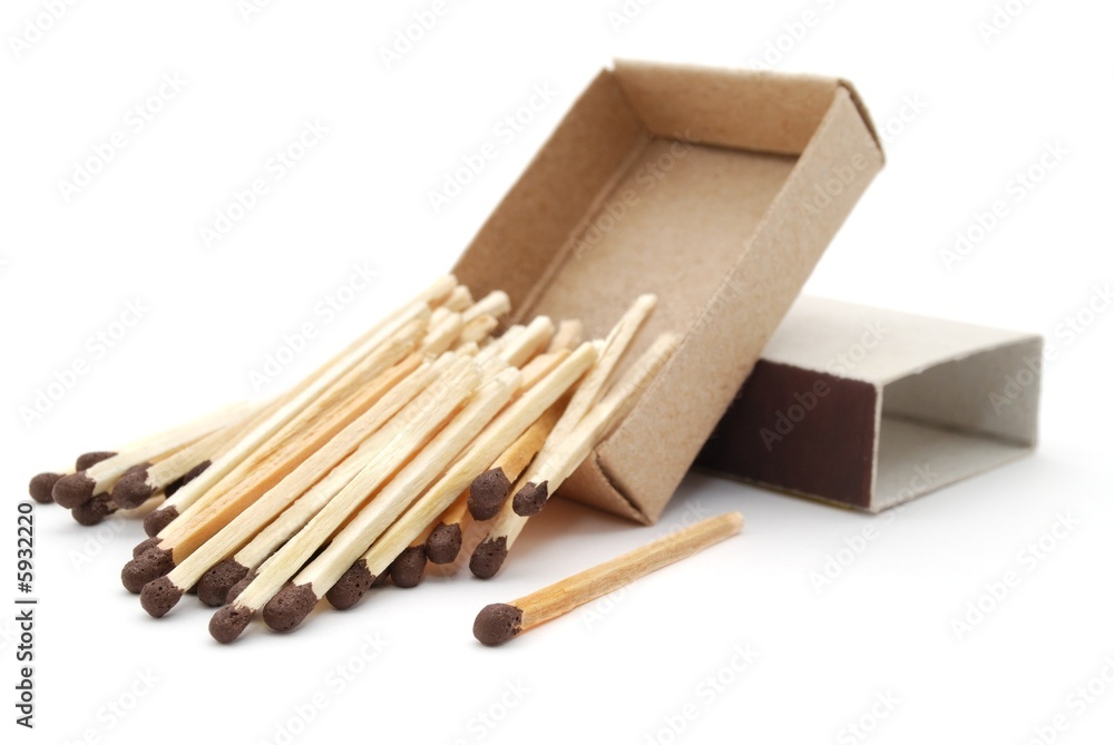 The matches fallen from matchbox The matches fallen from matchbox