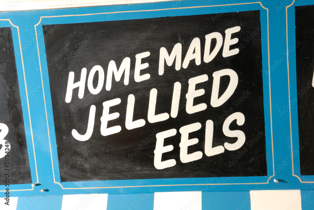 Fishmonger sign - Home Made Jellied Eels