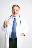 Senior doctor and stethoscope