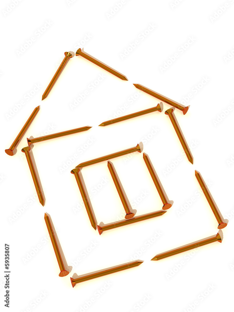 Nails. Abstract house Nails. Abstract house
