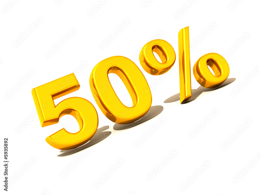 Fifty percent. Gold
