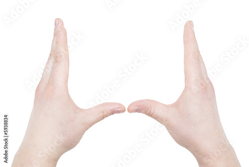 hand symbol isolated over white background