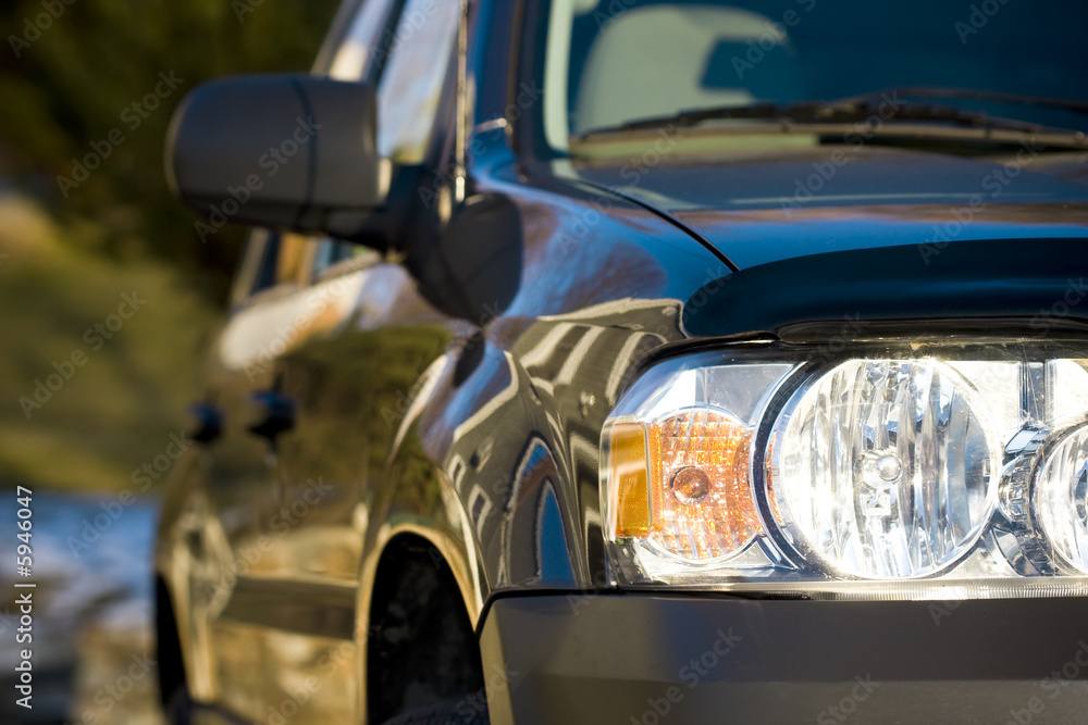 A sports utility vehicle close up